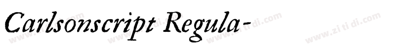 Carlsonscript Regula字体转换